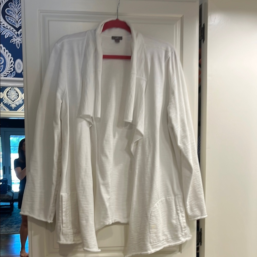 J Jill  White Women's Lightweight Cardigan
